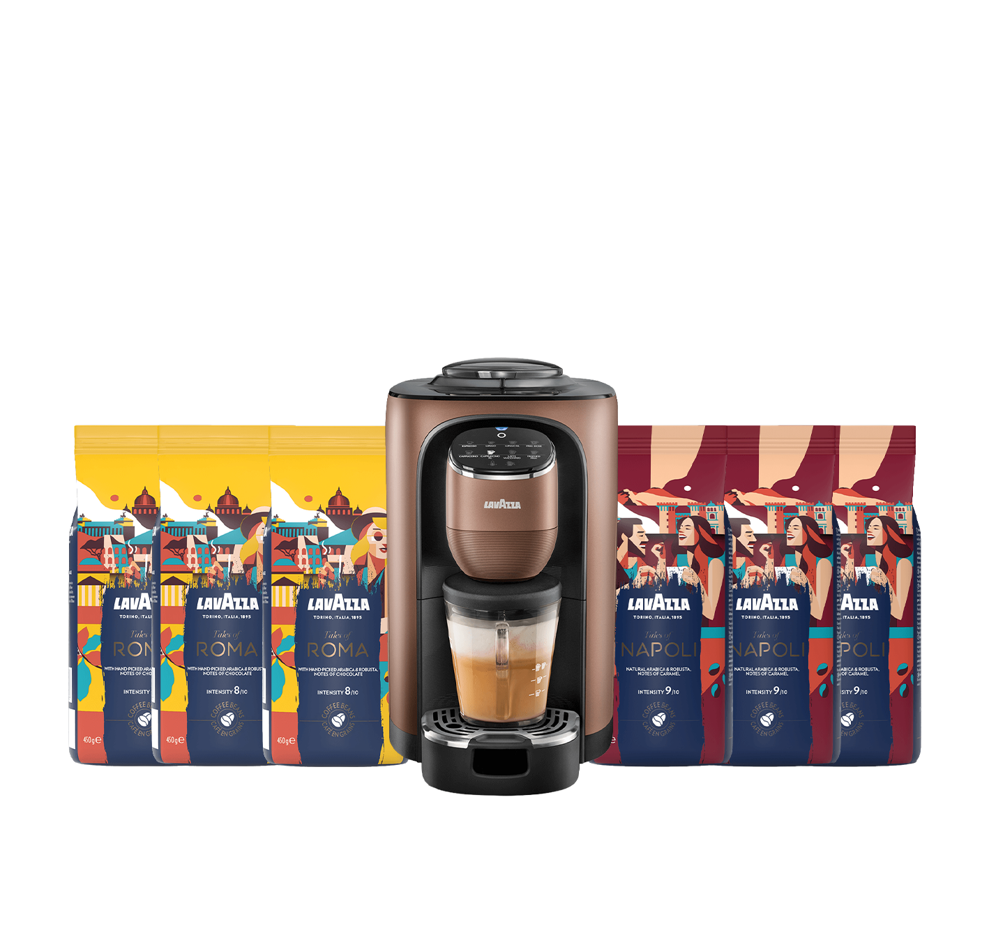 Coffret Assoluta machine à grains + 2,7kg Tales of Italy