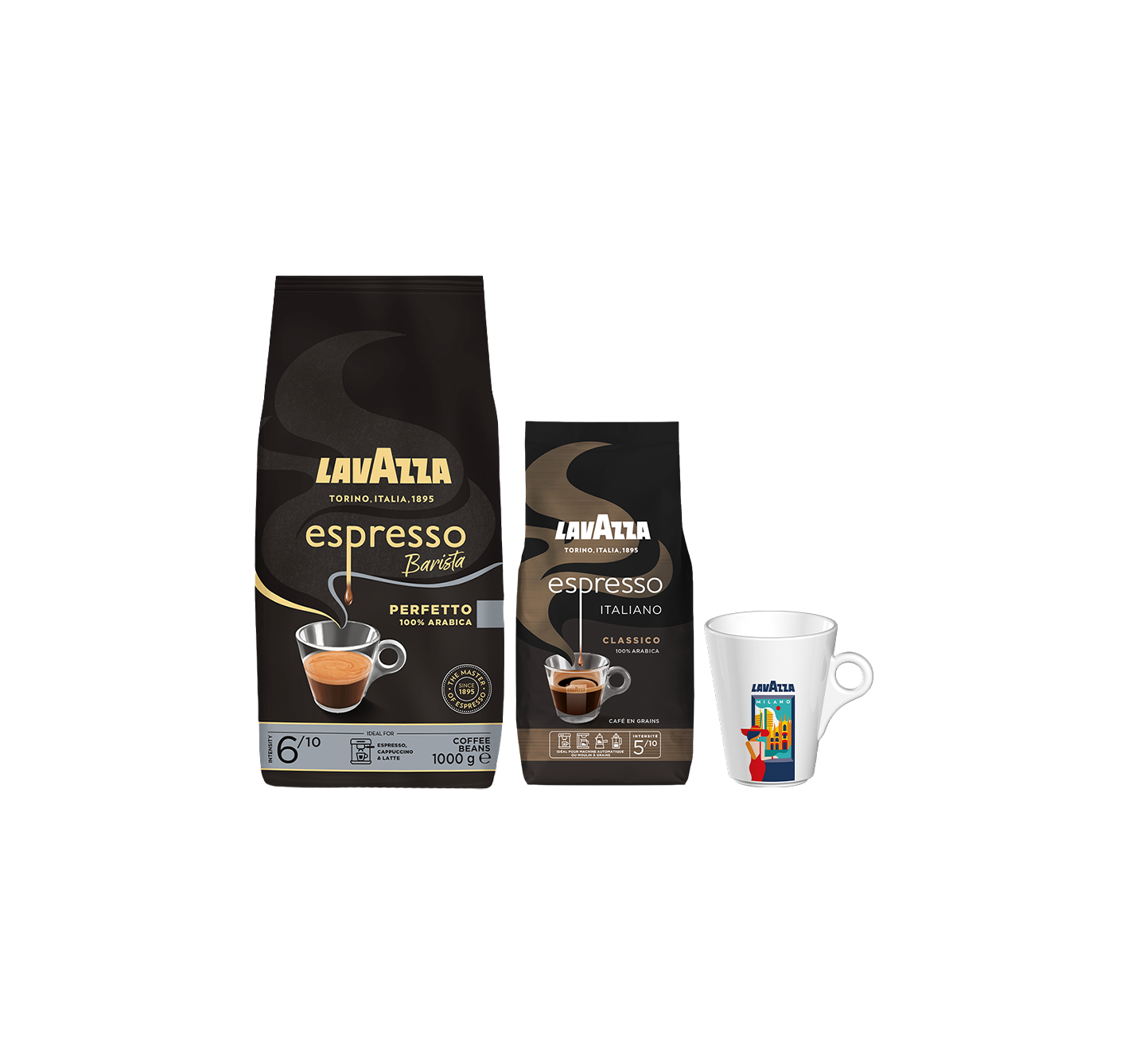 Coffret Espresso grains et Mug Milan