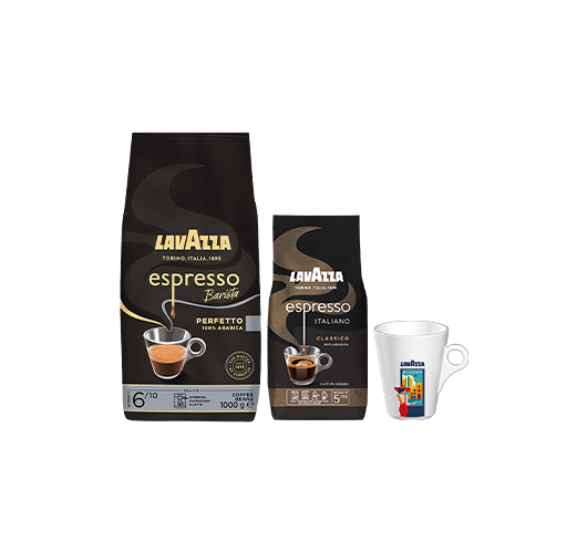 Coffret Espresso grains et Mug Milan