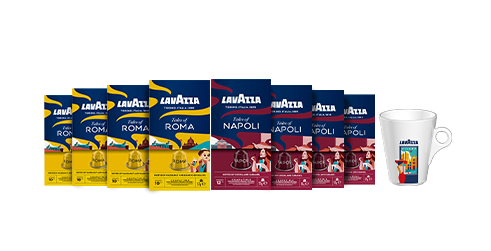 Coffret Tales of Italy 80 capsules Nespresso® + mug offert